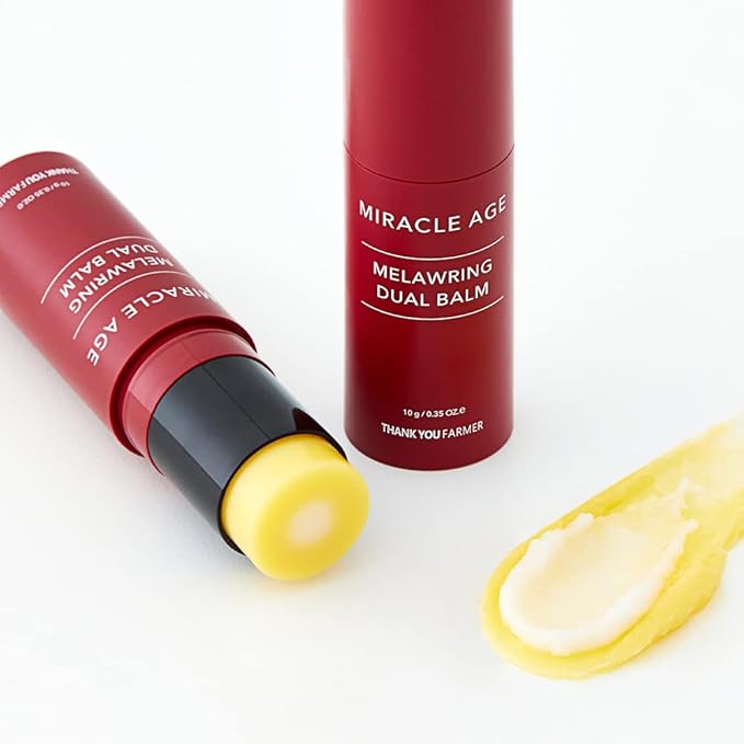 THANKYOU FARMER Miracle Age Melawring Dual Balm, Korean Eye Cream for Face, Fast-absorbing Anti Wrinkle Balm Stick, Crows Feet Eye treatment Product, Fine Lines Lifting, 0.35oz-Velvo Beauty