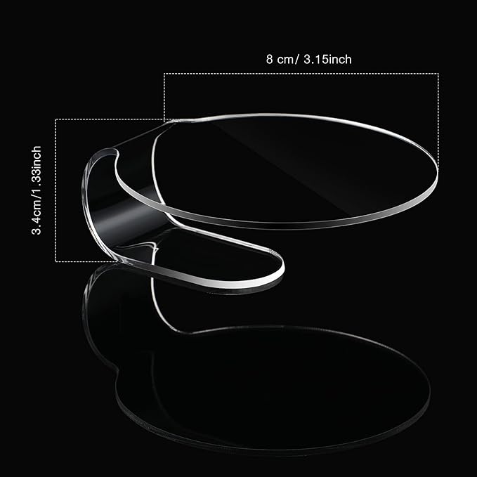 Makeup Mixing Palette 2 Pieces Handheld Makeup Mixing Tray Acrylic Foundation Mixing Tray Clear Foundation Palette Eyeshadow Makeup Hand Palette Cosmetic Foundation Dish for Makeup Blending-Velvo Beauty