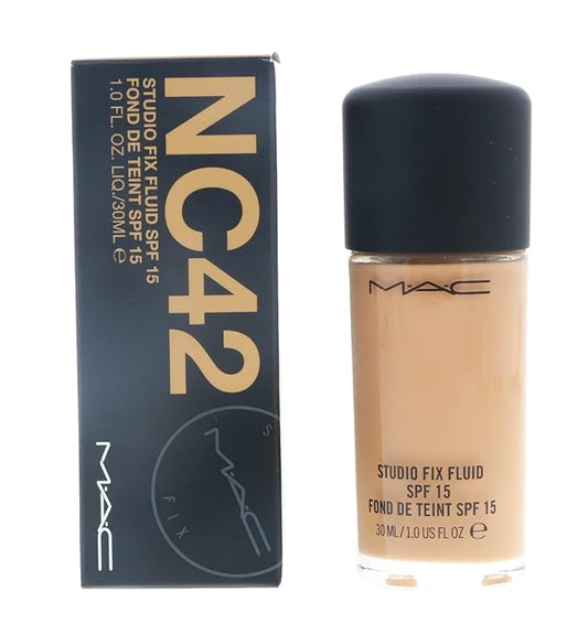 MAC Studio Fix Fluid Foundation SPF5, NC42, 1 Count, 1 Ounce-Velvo Beauty