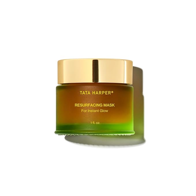 Tata Harper Resurfacing Mask, Instant Glow Face Mask, Gentle Exfoliating Face Mask, Enzyme Mask, Natural Skincare, 30ml-Velvo Beauty