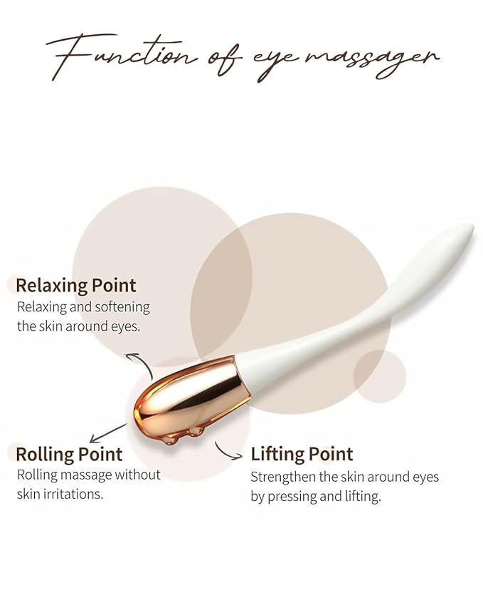 GD11 Premium RX Revitalizing Eye Cream | Anti-Aging & Anti-Wrinkle Cream for Elasticity Care with Stem Cell Extract & Shea Butter | Hydrating, Soothing, and Cooling Cream with Metal Massager, 1.01 oz.-Velvo Beauty