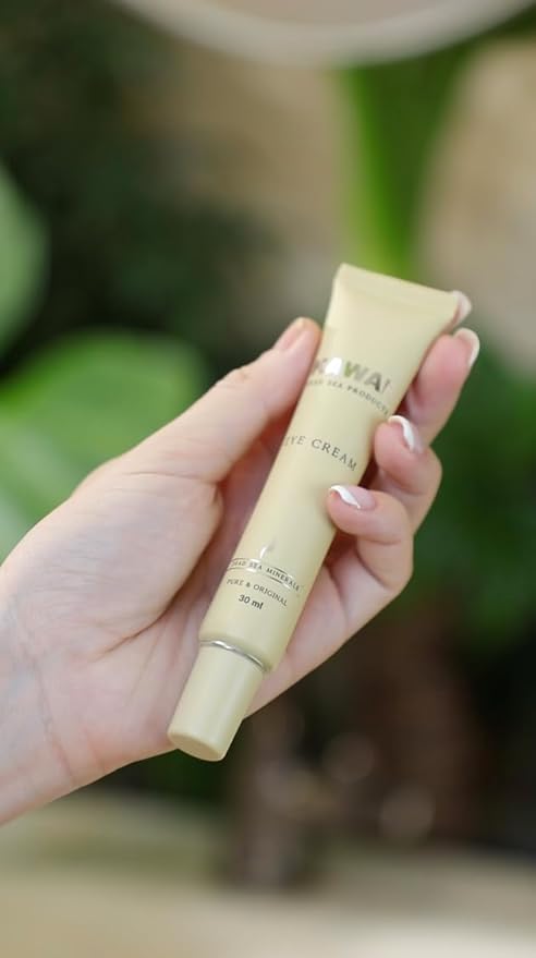 Dead Sea Eye Cream with Retinol, Collagen, Argan Oil & Caffeine, Targets Dark Circles, Puffiness & Fine Lines, Enriched with Dead Sea Minerals, Vegan Eye Cream for Women & Men, 1 oz-Velvo Beauty