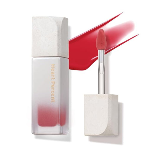 Heart Percent Dote On Mood Pure Glow Tint, Watery & Lightweight Moisturizing Lip Stain Long Lasting Liquid Lipstick 6.8g, #09. Pure Red-Velvo Beauty