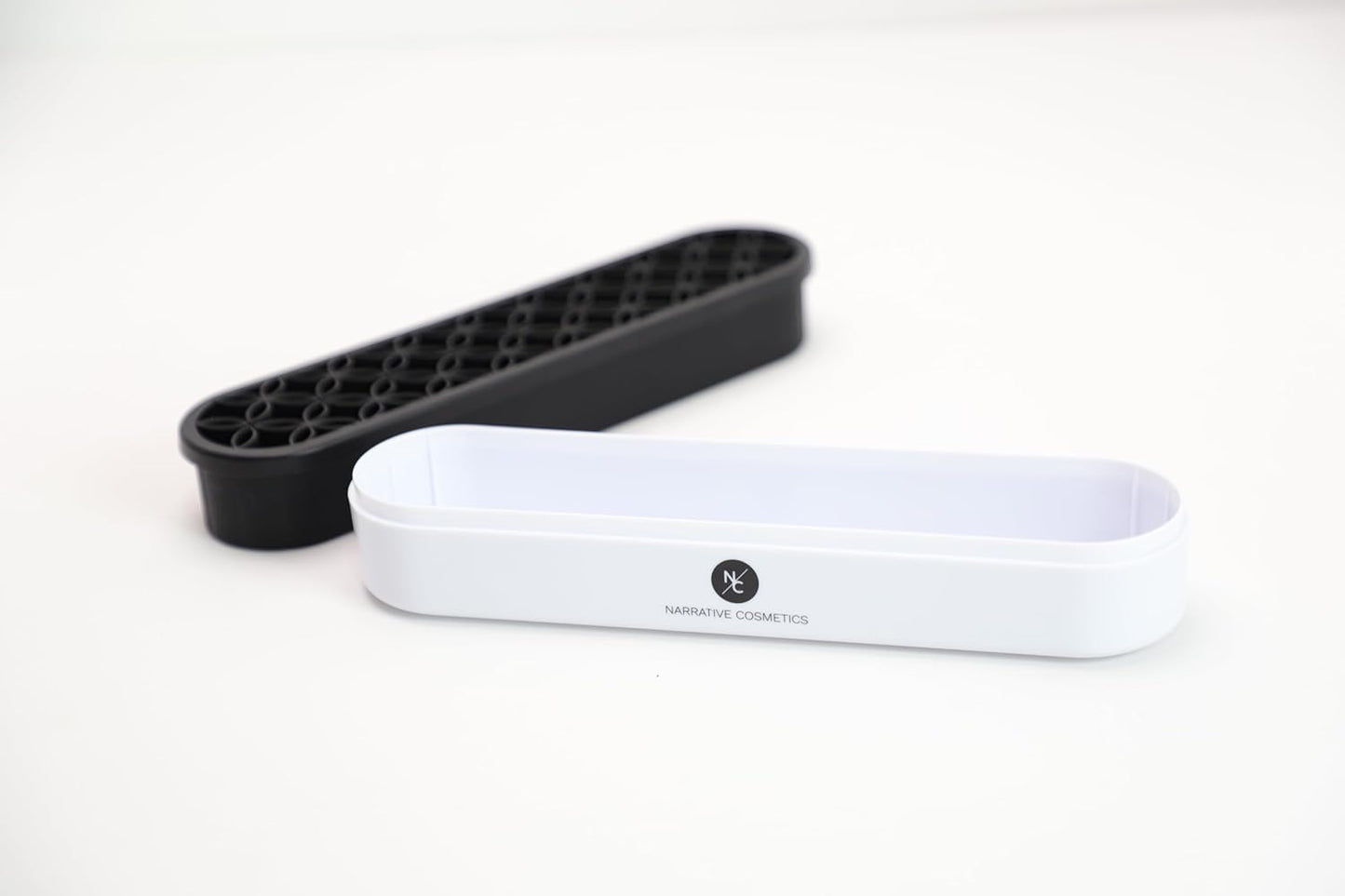 Upright Silicone Brush Holder with Round Corners - Black-Velvo Beauty