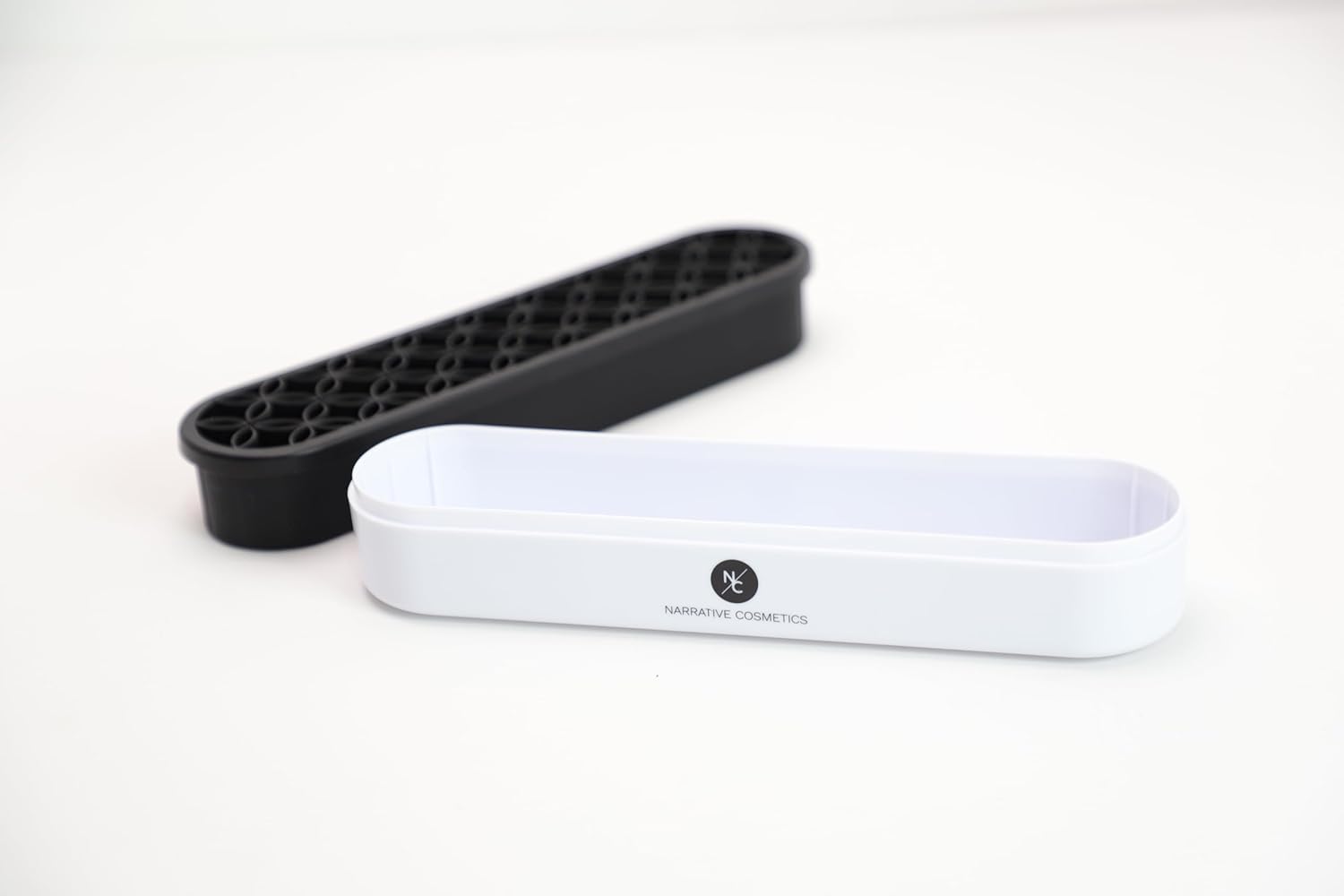 Upright Silicone Brush Holder with Round Corners - Black-Velvo Beauty