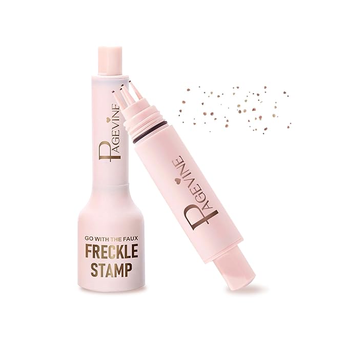 Freckle Stamp - Freckle Pen Waterproof, Long Lasting Fake Freckles, Quick Dry 5-Point Faux Freckles Stamp Cushion Stain Marker in One Press Natural and Lifelike Sunkissed Pencil Tool Makeup (#1-Light)-Velvo Beauty