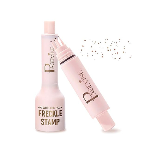Freckle Stamp - Freckle Pen Waterproof, Long Lasting Fake Freckles, Quick Dry 5-Point Faux Freckles Stamp Cushion Stain Marker in One Press Natural and Lifelike Sunkissed Pencil Tool Makeup (#1-Light)-Velvo Beauty