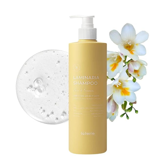 laferme Laminaria Shampoo with Organic Ingredient, Korean Clarifying Shampoo, Hydrating for Dry Hair, Strengthening for Weak Hair, Sulfate & Paraben-Free, for Women & Men,16.9 FL. OZ, Pear & Freesia-Velvo Beauty