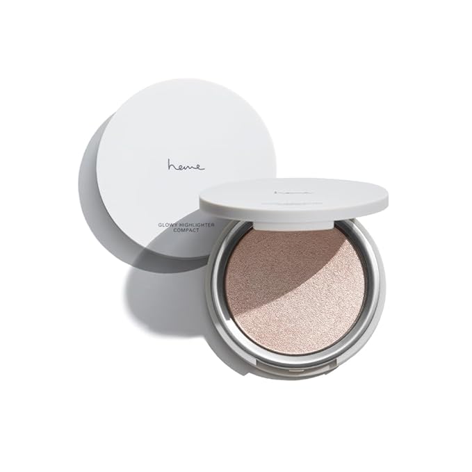 heme Glowy Highlighter Compact 5.5g (01 Rosy Dew)-Velvo Beauty