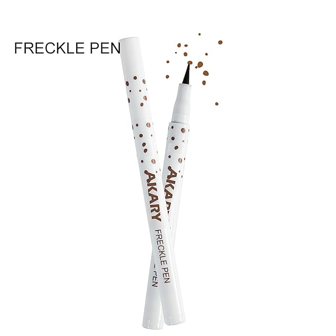 AKARY Freckle Pen Professional Lifelike Face Concealer Point Out Natural Waterproof Longlasting Soft Artificial Freckles Fine Makeup Freckle Pen Life Face Decoration (#02 Natural coffee)-Velvo Beauty