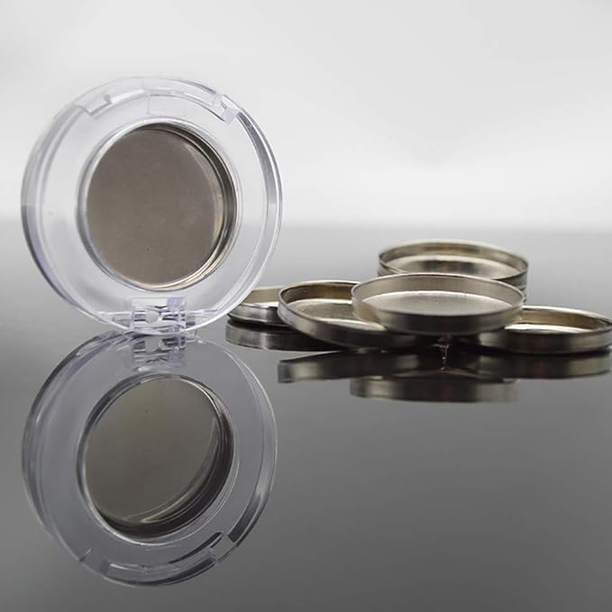 50 Pcs 26mm Empty Round Metal Tin Palette Pans Cosmetic Eyeshadow Blush Organizer for Magnets Cosmetic Palettes-Velvo Beauty