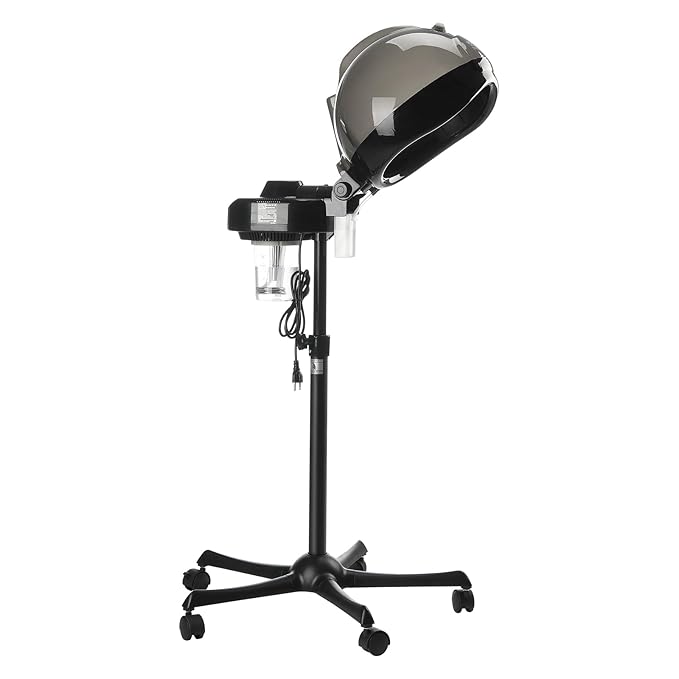 VEVOR Professional Hair Steamer for Deep Conditioning, 11.81-inch Hooded Ionic Hair Steamer with 2 Modes, Height-Adjustable Standing Hair Steamer with Timer, 5 Wheels (2 Lockable) for Salon Home Spa-Velvo Beauty