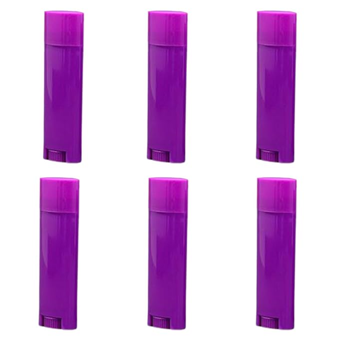 5ml 50Pcs Empty Oval Deodorant Lip balm Tubes Containers Twist-up Refillable Containers for Lipstick,Chapstick,Homemade Lip balm,DIY Deodorants(Purple)-Velvo Beauty