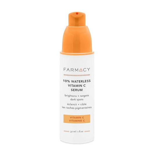 Farmacy 10% Vitamin C Serum for Face - Brightening Vitamin C Face Serum to Firm + Smooth Skin Texture - L Ascorbic Acid + Tangerine Peel Infused Skin Care to Hydrate and Even Skin Tone (30ml)-Velvo Beauty