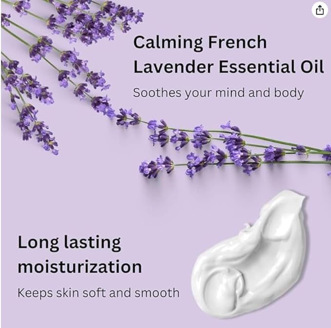 RaGaNaturals Lavender Shea Butter Hand and Body Lotion, 8 Fl Oz - Moisturizing, Plant-Based, Vegan, with Argan, Avocado Oil & Vitamin E-Velvo Beauty