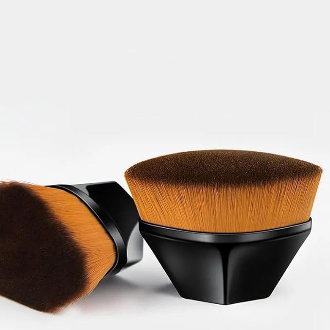 Foundation Makeup Brush Fast Flawless Application Blusher Liquid Cream Powder Cosmetic Body Blending Tool, Black-Velvo Beauty