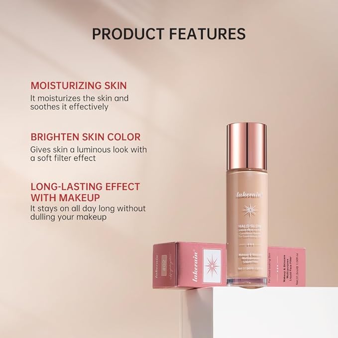 Halo Glow Liquid Face Filter, Complexion Booster For A Glowing, Soft-Focus Look, Infused With Hyaluronic Acid, Vegan & Cruelty-Free 1.06 OZ/31.5ml -08-Velvo Beauty