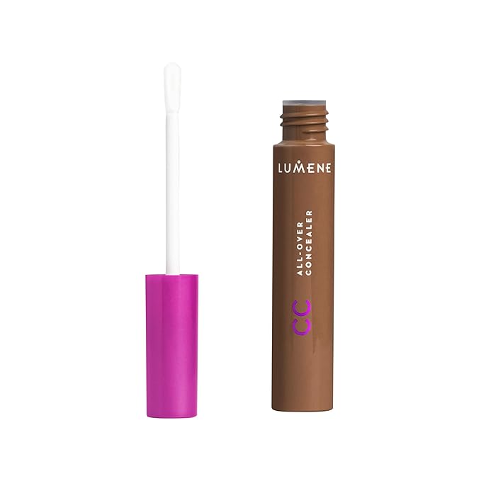 Lumene Under Eye Concealer - CC All-Over Hydrating Concealer with Medium Coverage - Multi-Tasking Under Eye Makeup Infused with Hyaluronic Acid with a Skin-Like Finish - 7 Deep (0.3 fl oz)-Velvo Beauty