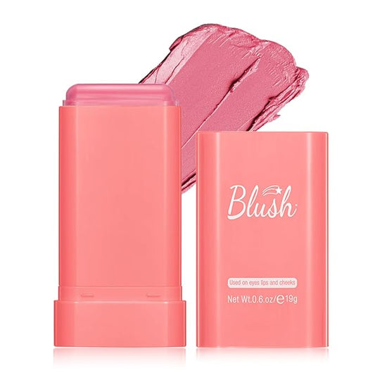 Multi-Use Makeup Blush Stick, 3-in-1 Cream Blush Stick Beauty Tinted Solid Blush Stick for Cheek/Eyes/Lips, Waterproof Moisturizer Stick, Suitable for All Skin (01# Pink)-Velvo Beauty
