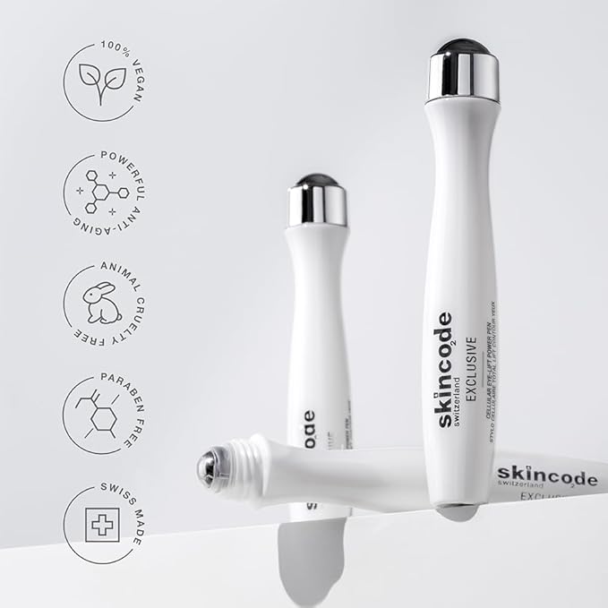 Exclusive Cellular Eye-Lift Power Pen | Cooling Roll-On for Puffiness & Dark Circles | Multi-Corrective Eye Booster | ACR Complex for Collagen Boost & Wrinkle Reduction (0.5 Oz / 15 mL)-Velvo Beauty