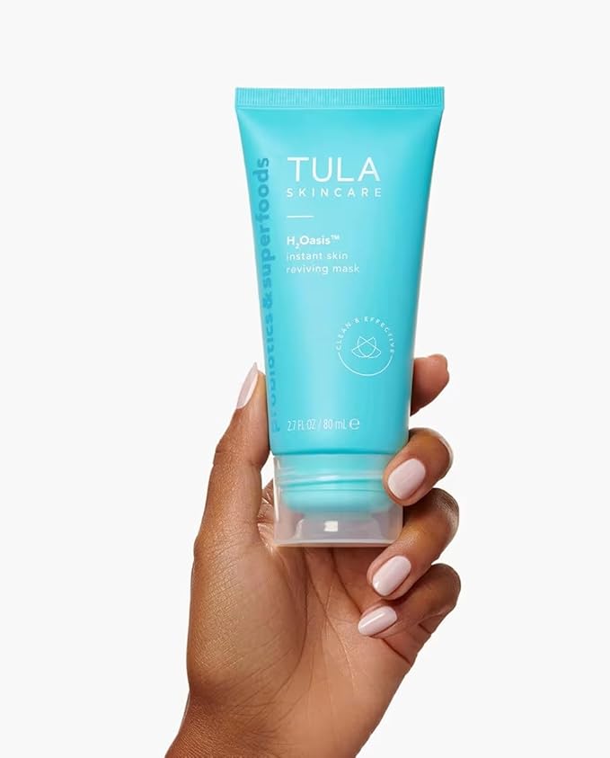 TULA Skin Care H2Oasis Instant Skin Reviving Mask - Hydrating Face Mask, Plumps and Energizes Tired Dehydrated Skin, Contains Resurrection Plant and Desert Lime, 2.7 Fl Oz.-Velvo Beauty