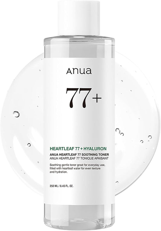 Anua Heartleaf 77 Soothing Toner I pH 5.5 Trouble Care, Calming Skin, Refreshing, Hydrating, Purifying, Cruelty Free, Vegan,(250ml / 8.45 fl.oz.)-Velvo Beauty