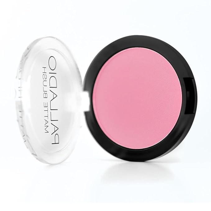Palladio Matte Blush, Brushes onto Cheeks Smoothly, Soft Matte Look and Even Finish, Flawless Velvety Coverage, Effortless Blending Makeup, Flatters the Face, Convenient Compact, Berry Pink-Velvo Beauty