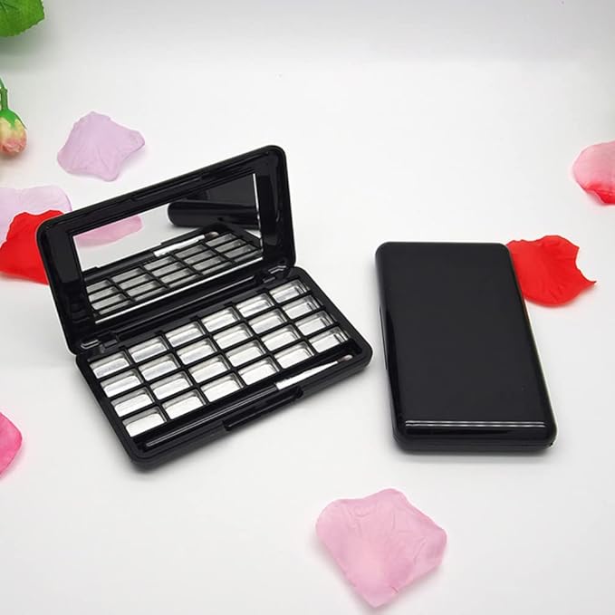 Empty Eyeshadow Palette Eyeshadow Makeup Palette Lipstick Container Makeup Empty Case for Blush Lipstick, 2Pcs 24 Grids-Velvo Beauty