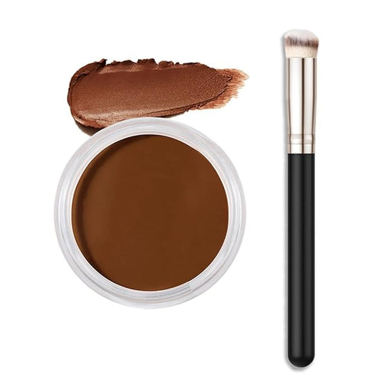 Kaely Cream Pot Concealer Full Coverage Set,Conceal Brighten Dark Circles,under Eye Brightener Color Correcting Concealer,Waterproof Foundation Palette with Brush,corrector de ojeras,Vegan Makeup,11-Velvo Beauty