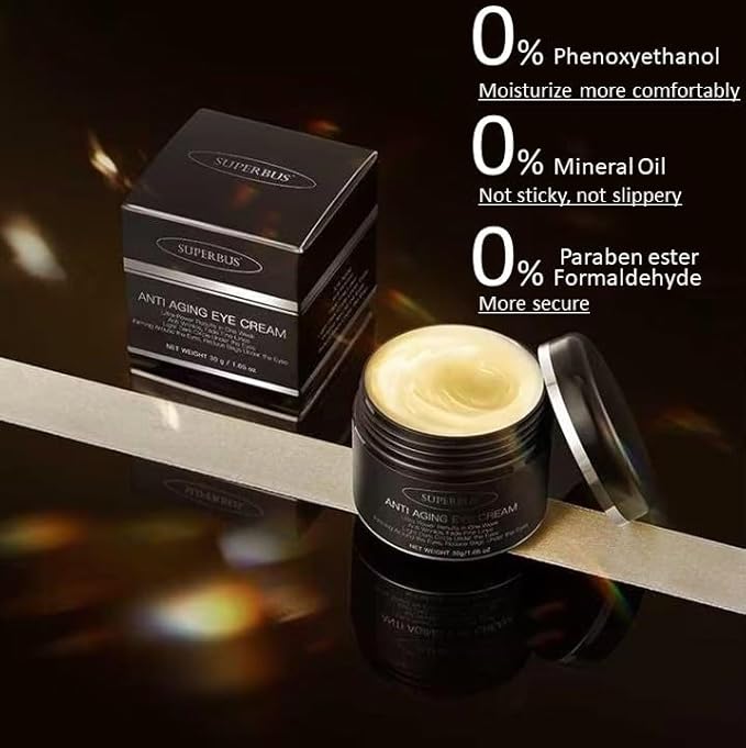 SUPERBUS Anti Aging Eye Cream, Anti Wrinkle, Fade Fine Lines, Reduce Bags and Light / Dark Circle Under the Eyes, Firming Around the Eyes-Velvo Beauty