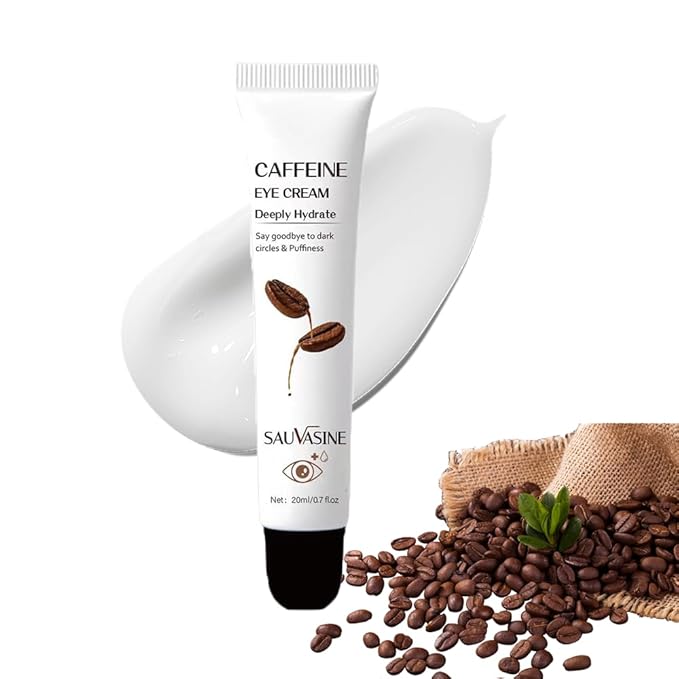 Caffeine Eye Cream for Dark Circles, Under Eye Treatment Eye Cream with Caffeine Anti Aging Wrinkles Lifting Firming Moisturizer Tightening Eye Cream 20ML-Velvo Beauty