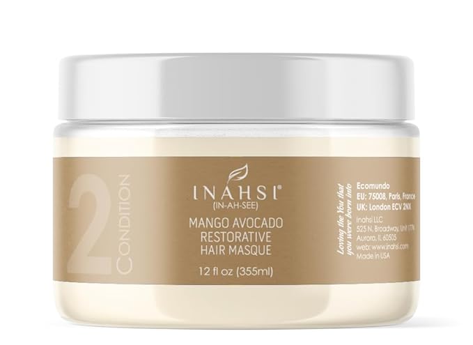 Mango Avocado Restorative Hair Masque | Deep Conditioner for Men, Women & Kids with Curly Hair | Hair Products for Natural Curls - 12 oz | Made in the USA-Velvo Beauty