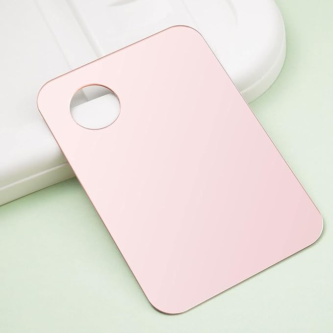 Pink Cosmetic Makeup Palette, Nail Art Palette with Spatula, DIY Makeup Mixing Palette, Beauty Salon Color Cream Mixing Palette, Nail Art Painting Mixed, Makeup Display Board Beauty and Personal Care-Velvo Beauty
