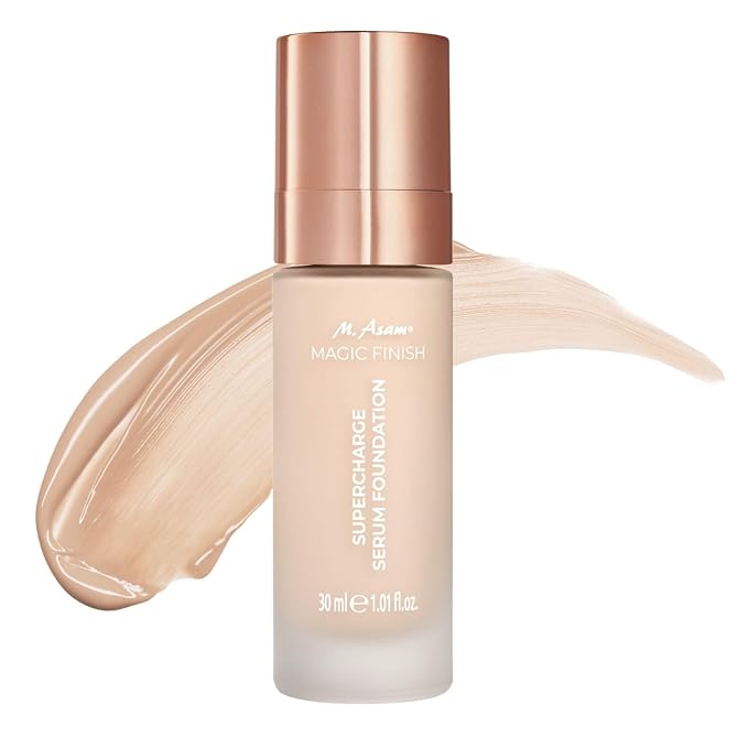 M. Asam MAGIC FINISH Supercharge Serum Foundation Soft Ivory (1.01 Fl Oz) - Moisturizing Make Up & Firming Face Serum In One, Anti-aging CC Cream With Optimal Coverage & Hyaluronic Acid-Velvo Beauty