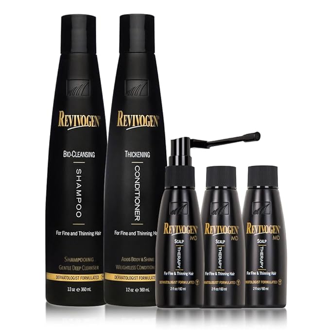 Revivogen MD Scalp Therapy Thinning Hair Solution, Shampoo & Conditioner Set-Velvo Beauty