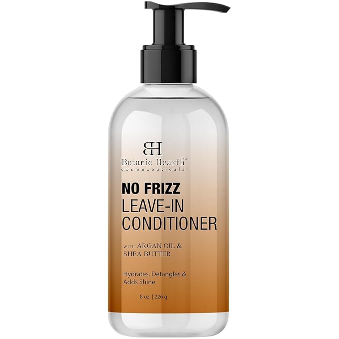 Botanic Hearth Leave In Conditioner For Curly, Frizzy, Dry, Damaged Hair | Detangling Conditioner With Shea Butter, Argan Oil & Allantoin | Smooth Flyaways & Add Shine | For All Hair Types | 8 Oz-Velvo Beauty