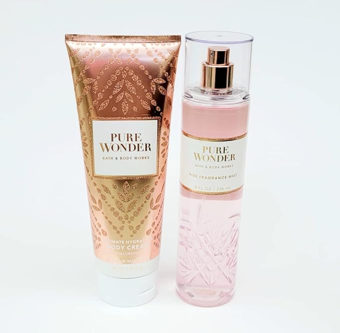 Bath and Body Works Pure Wonder Body Cream Fragrance Mist Set-Velvo Beauty
