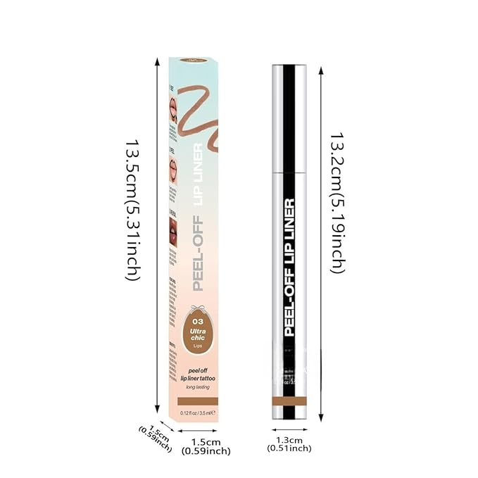 Longwear Peel-off Lip Stain Marker Peel Off with Vitamin E - Smudge-Resistant Lip Liner & Base for All Skin Types (07#)-Velvo Beauty