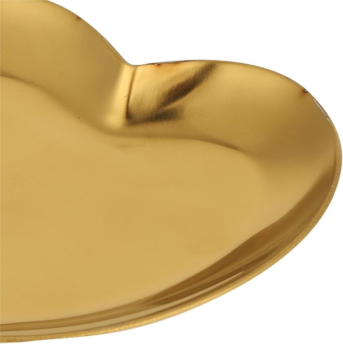 Nail Palette, Makeup Palette Nail Palette Heart Shaped Art Palette Stainless Steel Makeup Mixing Palette Makeup DIY Paint Color Mixing Tray Nail Art Palette Resin(Gold)-Velvo Beauty