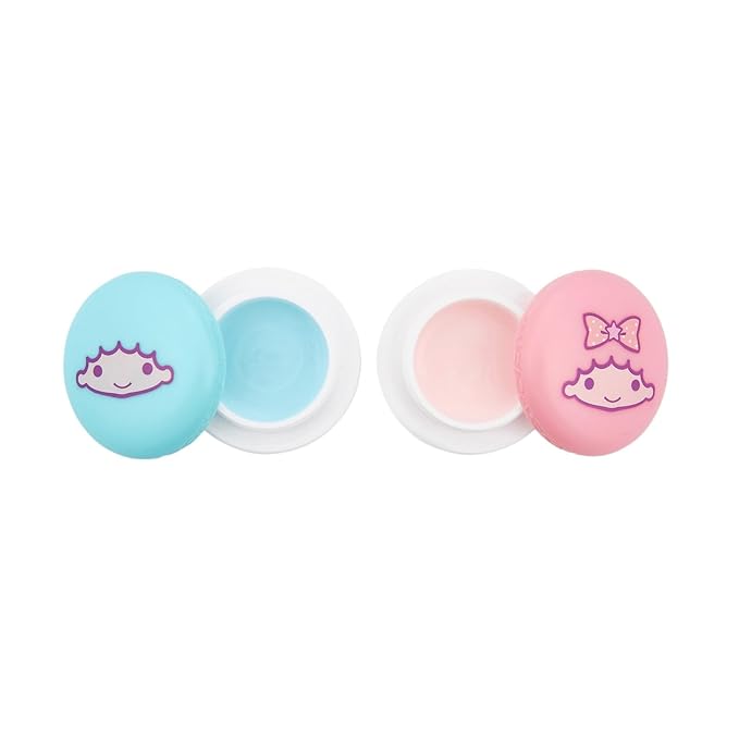 The Crème Shop Little Twin Stars Moisturizing Macaron Lip Balm Duo - Shea Butter & Vitamin E Infused Lip Care - Smooth, Soft, Supple Lips - Cruelty-Free-Velvo Beauty