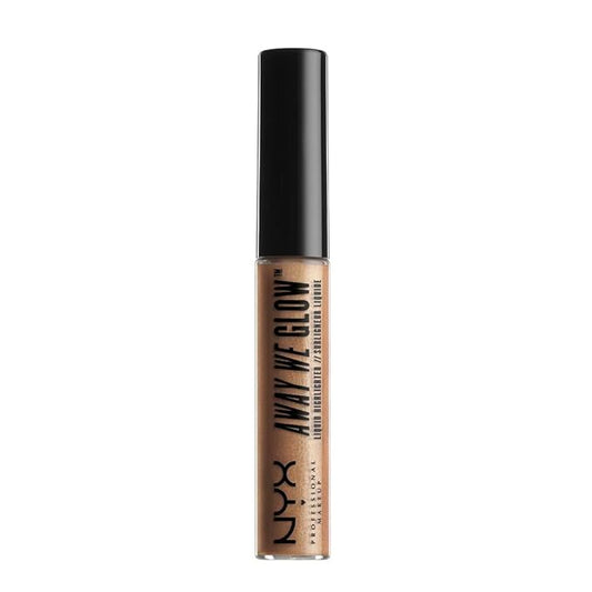 NYX Professional Makeup Away We Glow Liquid Highlighter, Gold Rush, 0.22 Fluid Ounce-Velvo Beauty