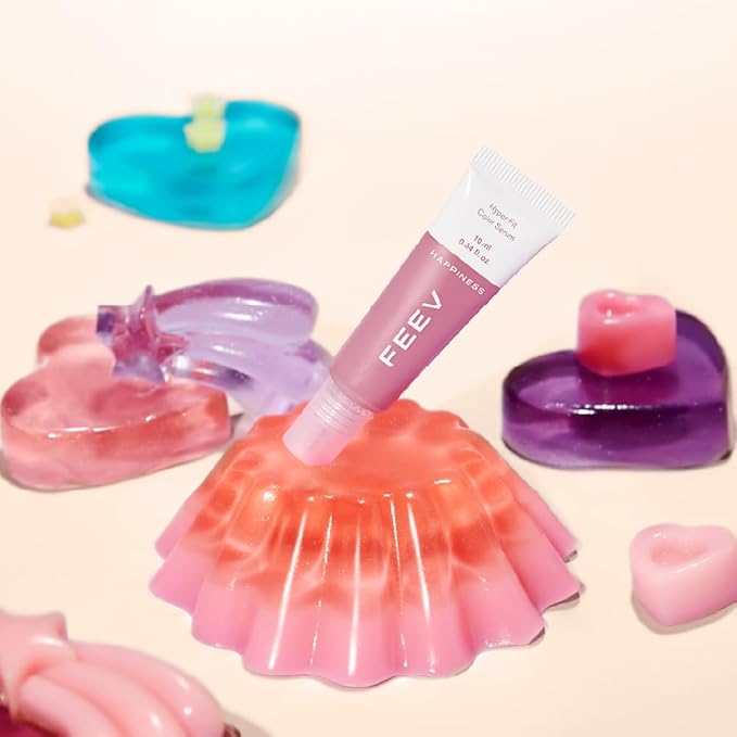FEEV Hyper-Fit Color Serum Liquid Blush(10ml) | Dewy Cheek Blush Makeup | 50% of Hydrating Essence | Vegan | K-beauty (Happiness, 10ml)-Velvo Beauty
