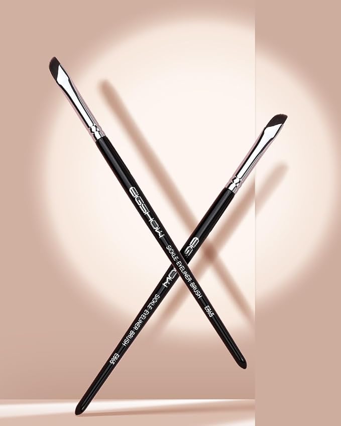 EIGSHOW Eyeliner Brush Gel Eyeliner Makeup Brush for Precise Eye Liner Eyebrow Eyelid Ultra Thin with Curved Bristle (E865 2Pieces)-Velvo Beauty