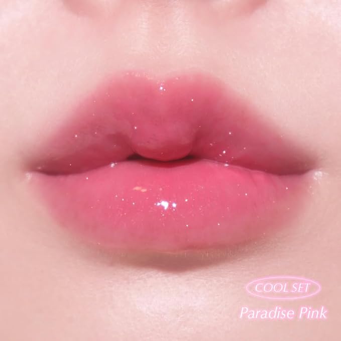Keep In Touch Jelly Plumper Tint: Tea & Twinkle | Non-Sticky, Long-Lasting Lip Gloss | Vegan and Cruelty-Free Korean Lip Tint (Paradise Pink)-Velvo Beauty