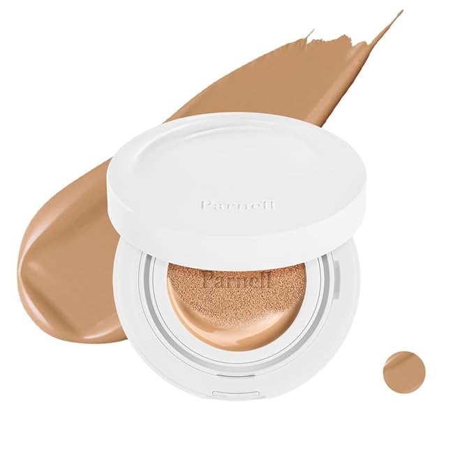 Parnell Cicamanu Serum Cushion - Moisturizing Foundation for Soothing, Coverage, Glass Skin and Lightweight for Sensitive and Dry Skin Pearl Skin (0.52 Fl Oz) (30W)-Velvo Beauty