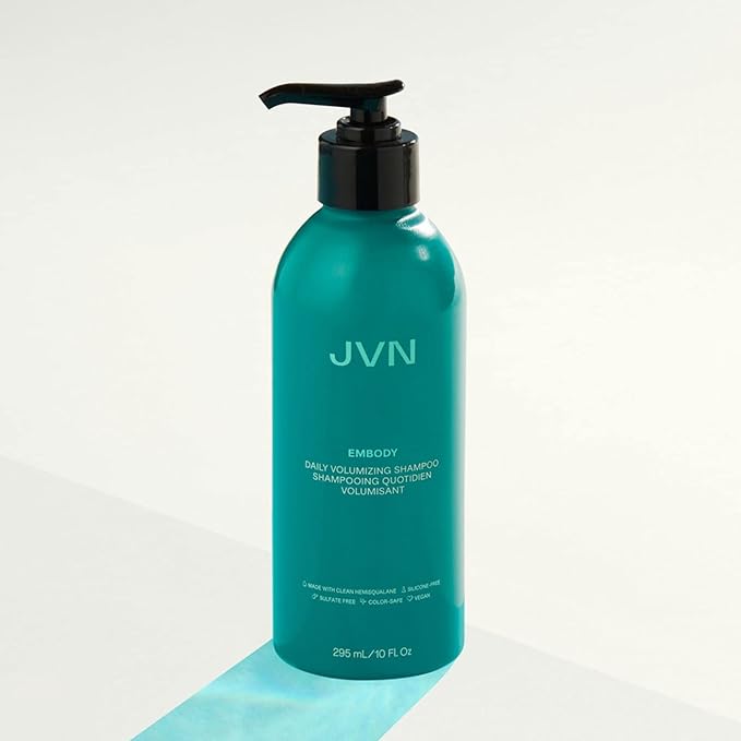 JVN Embody Volumizing Shampoo, Clean, Volume-Boosting Shampoo for All Hair Types, Clarifying, Adds Fullness and Restores Shine, Sulfate-Free, 10 Fluid Ounces-Velvo Beauty