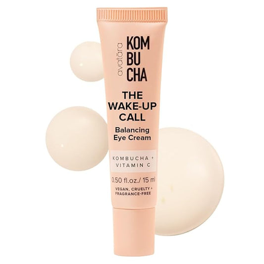 Avatara - Kombucha The Wake-Up Call Eye Cream, Eye Cream for Dark Circles and Puffiness, Under Eye Cream with Caffeine, Vitamin C, and Tumeric, Caffeine Eye Cream for All Skin Types, 0.05 Fl. Oz.-Velvo Beauty