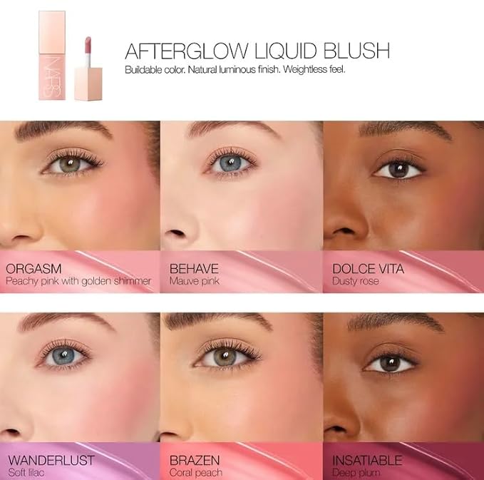 Nars Afterglow Liquid Blush - Wanderlust- 0.23 oz / 7 mL-Velvo Beauty