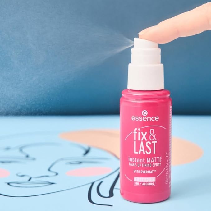 essence | Fix & Last Instant Matte Makeup Fixing Spray | Shine Control & Long-Wearing Formula | Vegan & Cruelty Free-Velvo Beauty
