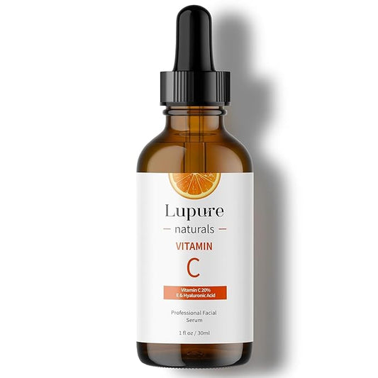 Professional Vitamin C Face Serum 20%, Anti Aging Facial Super Vit C Serum with Ascorbic Acid Hyaluronic Acid & Vitamin E for Dark Spots, Skin Care, Christmas Gift & Stocking | 1 Fl. Oz-Velvo Beauty